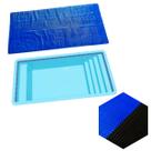 Capa Lona Térmica Piscina Bonaire 5 X 2,5m Splash Igui 500 Micras Preta E Azul Proteção Uv