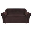 Capa Loveseat H.VERSAILTEX Stretch Velvet Ultra Grossa Marrom