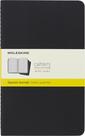 Capa macia Journal Moleskine Cahier, grande, quadrada, preta x3