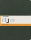 Capa Macia Moleskine Cahier GG Myrtle Green - Conjunto com 3 Unidades