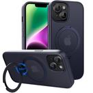 Capa Magnética CACOE para iPhone 13/14 (6,1") com Suporte - Azul Escuro
