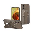 Capa Magnética De Carbono Com Suporte Para Moto G35 G54 G55 G56 G75 G84 G86 G24 5G Edge 50 60 Com