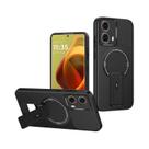 Capa Magnética De Carbono Com Suporte Para Moto G35 G54 G55 G56 G75 G84 G86 G24 5G Edge 50 60 Com