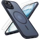 Capa magnética TOCOL 3 em 1 para iPhone 15 de 6,1 polegadas preta Capa magnética TOCOL 3 em 1 para iPhone 15 de 6,1 polegadas preta