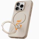 Capa Magnética TORRAS Ostand Spin para iPhone 15 Pro - Bege Deserto
