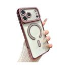 Capa Magnética Transparente Com Glitter E Strass Para iPhone 17 pro Max