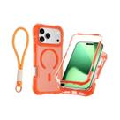 Capa Magnética Transparente Para iPhone 17 pro Max 16 15 14 13 12 plus Com Alça De Pulso E Bumper