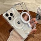 Capa MagSafe Transparente para iPhone 16/15/14/13/12/11 - Carregamento Sem Fio