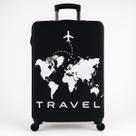 Capa Mala Viagem Protetora Estampa Tecido Mapa Mundo Bagagem
