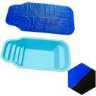 Capa Manta Lona Térmica Para Piscina 4 x 2m Farol da Barra 300 Micras Preta E Azul Capa Manta Lona Térmica Para Piscina 4 x 2m Farol da Barra 300 Micras Preta E Azul