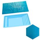 Capa Manta Térmica Para Piscina Bonaire 4 X 2m Splash Igui 500 Micras Azul Proteção Uv