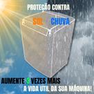 Capa Maquina De Lavar Abertura Superior Lavanderia Cinza