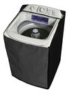 Capa Maquina Lavar Electrolux 17kg Funcional com Zíper e Painel Transparente Preta