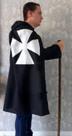 Capa masculina templário medieval renascentista cavaleiro guerreiro túnica retrô Halloween cosplay roupão Capa masculina templário medieval renascentista cavaleiro guerreiro túnica retrô Halloween cosplay roupão