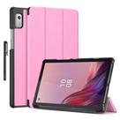 Capa material sintético + caneta para Lenovo M9 2020 TB-310XU Cor da capa:Rosa Claro