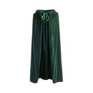 Capa Medieval De Veludo Com Capuz Unissex Para Adultos, Traje De Vampiro Ou Bruxa Em Preto, Verde E