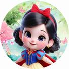 Capa Mini Painel 50cm Veste Facil Decoração delicada Princesa Da Neve Cute Criança Bebe