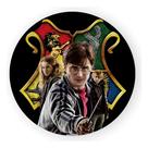 Capa Mini Painel 50x50cm Redondo Tema Escola Magia Festa Estilo Harry Pott Veste Fácil