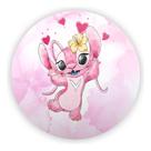 Capa Mini Painel Redondo Angel Rosa Desenho Namorada Stitch Decoração Festa Veste Fácil