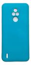Capa Moto E7 Silicone Aveludada Azul-celeste Lisa