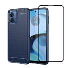 Capa Motorola Moto G54 5G Heavy Duty com vidro temperado azul