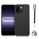 Capa NOUKAJU para OnePlus 15 em TPU Preta com Suporte Antichoque