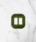 Capa Oval para Interruptor de Luz Estilo Mid-Century Modern com Duplo Rocker