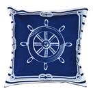 Capa P/ Almofada Estampa Timão Navio Marítima Azul 45x45cm