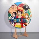 Capa p/ Painel Festa Tema nfantil Decoração Anime Pirata Painel Redondo Mini Capa Sublimada Tamanh