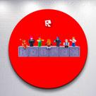 Capa p/ Painel Redondo Game Blox Capa Sublimada de Festa Tamanho Grande ou Mini Decoração