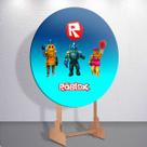 Capa p/ Painel Redondo Game Blox Capa Sublimada de Festa Tamanho Grande ou Mini Decoração