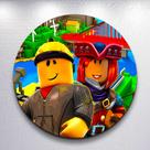Capa p/ Painel Redondo Game Blox Capa Sublimada de Festa Tamanho Grande ou Mini Decoração
