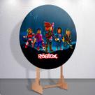 Capa p/ Painel Redondo Game Blox Capa Sublimada de Festa Tamanho Grande ou Mini Decoração