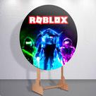 Capa p/ Painel Redondo Game Blox Capa Sublimada de Festa Tamanho Grande ou Mini Decoração
