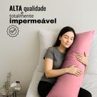 Capa p/ Travesseiro de Corpo Impermeável 50x140cm Com Zíper Coloridas