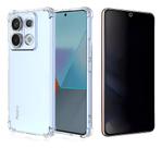 Capa P/ Xiaomi Redmi Note 13 5g + Película Cerâmica Fosca Privacidade