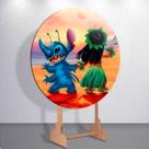 Capa Painel Festa Lil0 Alien Azul Estampa Redondo Mini Grande Tamanhos Diversos Decoração Evento