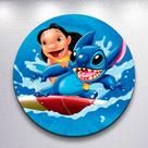 Capa Painel Festa Lil0 Alien Azul Estampa Redondo Mini Grande Tamanhos Diversos Decoração Evento Capa Painel Festa Lil0 Alien Azul Estampa Redondo Mini Grande Tamanhos Diversos Decoração Evento