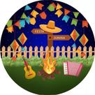 Capa Painel Redondo de Festa Junina Decoração São João Tamanhos Diversos Capa Painel Redondo de Festa Junina Decoração São João Tamanhos Diversos