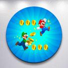 Capa Painel Redondo Festa Game Mario Jogo Estampa Infantil Mini e Grande Decoração Divertida