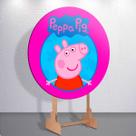 Capa Painel Sublimado Decorativa Desenho Family Pig Estampa Redondo Mini ou Grande