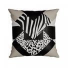 Capa para Almofada 43x43cm Silk Home Belchior Bege/Cinza/Preto/Branco