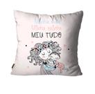 Capa para Almofada Decorativa Dia das Mães Rosa Claro - 45x45