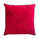 Capa para Almofada Drapeada em Veludo Quadrada Vermelho Capa para Almofada Drapeada em Veludo Quadrada Vermelho