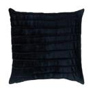 Capa para Almofada Drapeada Line em Veludo Quadrada Preto Capa para Almofada Drapeada Line em Veludo Quadrada Preto