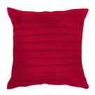 Capa para Almofada Drapeada Line em Veludo Quadrada Vermelho Capa para Almofada Drapeada Line em Veludo Quadrada Vermelho