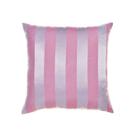 Capa Para Almofada Em Tecido Jacquard Rosa Bebê E Prata Listrado Capa Para Almofada Em Tecido Jacquard Rosa Bebê E Prata Listrado