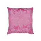 Capa Para Almofada Em Tecido Jacquard Rosa Pink Chiclete Medalhão