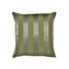 Capa Para Almofada Em Tecido Jacquard Verde Musgo Listrado