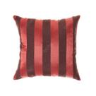 Capa Para Almofada Em Tecido Jacquard Vermelho E Preto Listrado